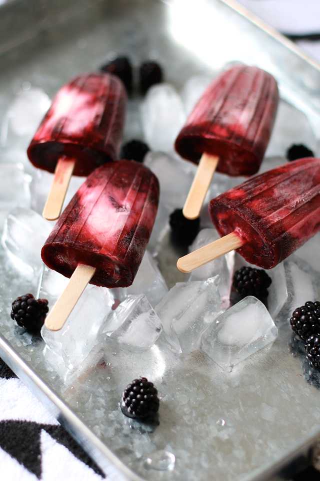 Projekt Zuckerfrei - Selbstgemachtes Brombeer-Joghurt-Eis