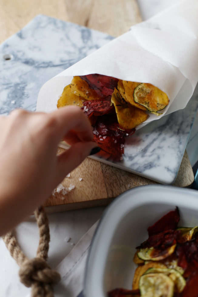 Gesunder Snack: Selbstgemachte Gemüsechips