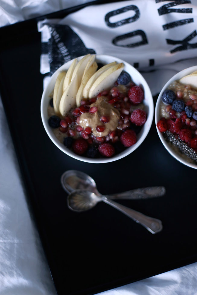 Rezept Quinoa-Porridge mit Nashi-Birne und Beeren, Quinoaporridge, Quinoa Porridge