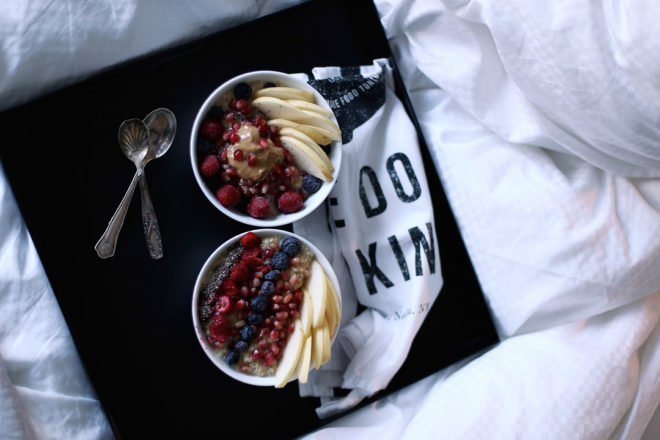 Rezept Quinoa-Porridge mit Nashi-Birne und Beeren, Quinoaporridge, Quinoa Porridge