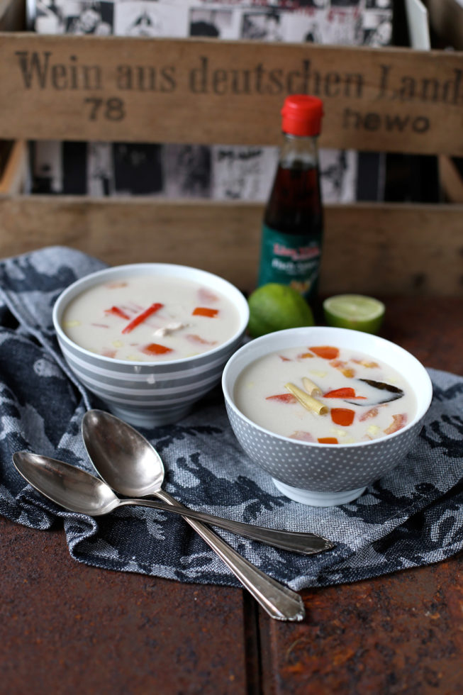 Rezept Tom Kha Gai Suppe, Thailändische Hühnersuppe mit Kokosmilch