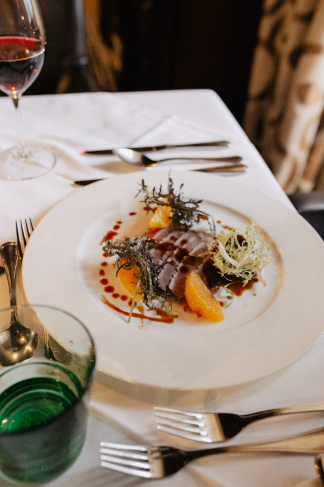 Abendessen im Restaurant auf Schloss Mittersill