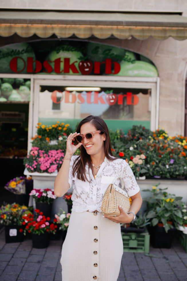 Summer Neutrals, Sommerlook in Beige und Weiß