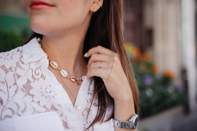 Summer Neutrals, Sommerlook in Beige und Weiß