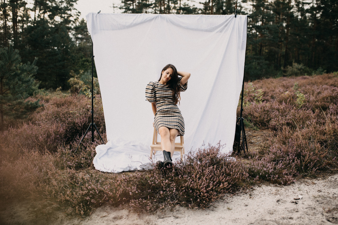 Herbstshooting, Outdoor Shooting mit Foto-Hintergrund, Selbstreflexion Corona, Positive Affirmation Corona