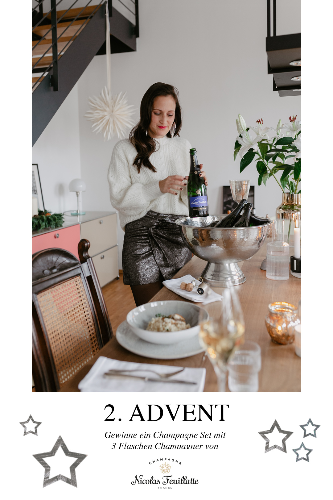 Seid ihr noch auf der Suche nach einer Essensidee für Weihnachten? Wir wäre es z.B. mit einem Thymian Risotto mit gebratener Forelle? Begleitet wird das Menü von einem Champagner, denn die Franzosen machen es uns vor & trinken den Schaumwein nicht nur als Aperitiv, sondern als prickelnde Essensbegleitung. Das Rezept findet ihr auf www.piecesofmariposa.com.